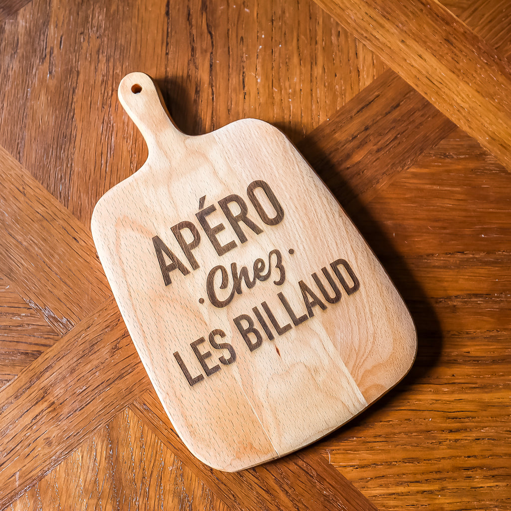 Planche apéritif personnalisée – Gravure texte au choix
