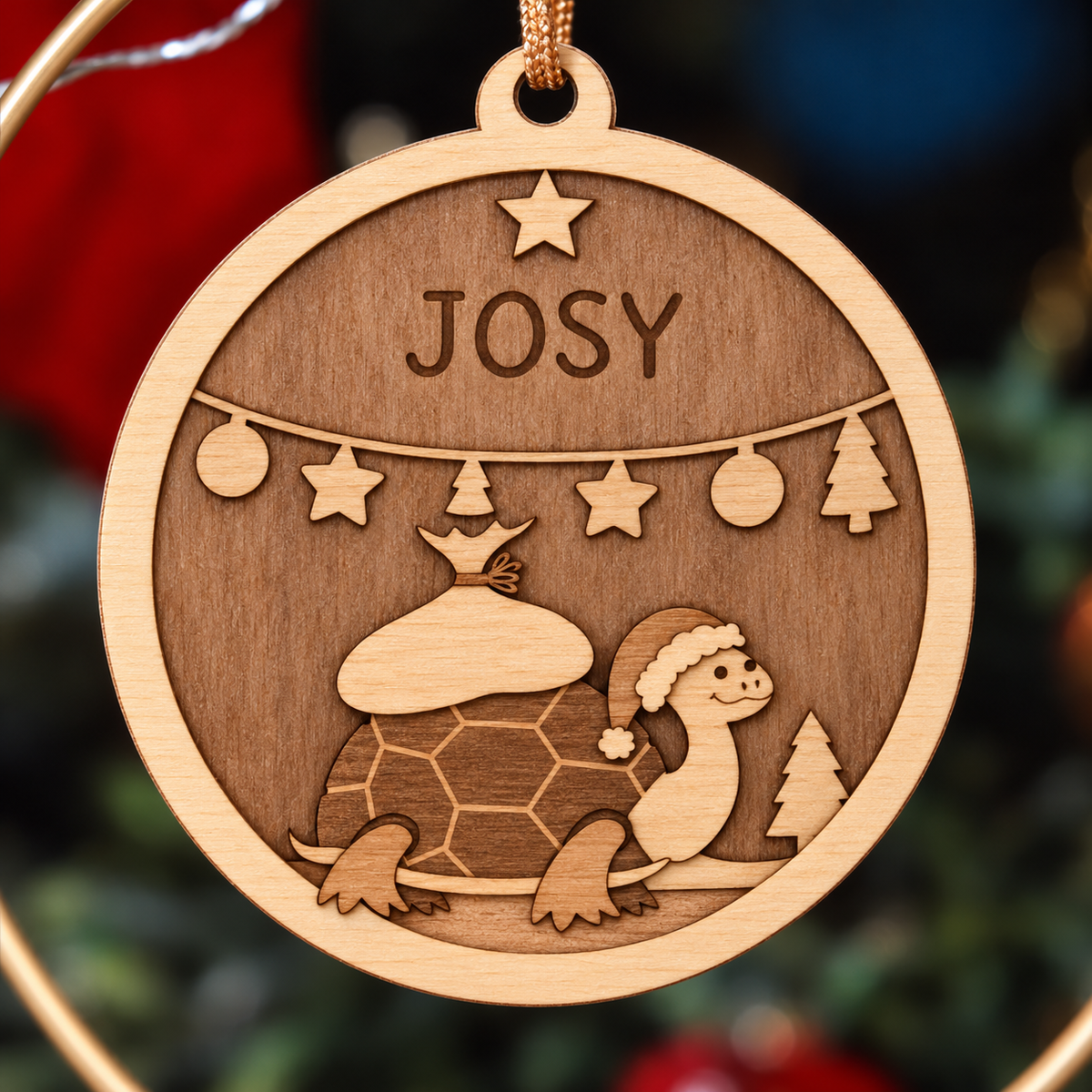 Boule de Noël 100% Personnalisée en Bois