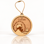 Boule de Noël Renard Personnalisée en Bois