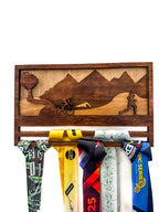 Porte-médailles en bois - Triathlon