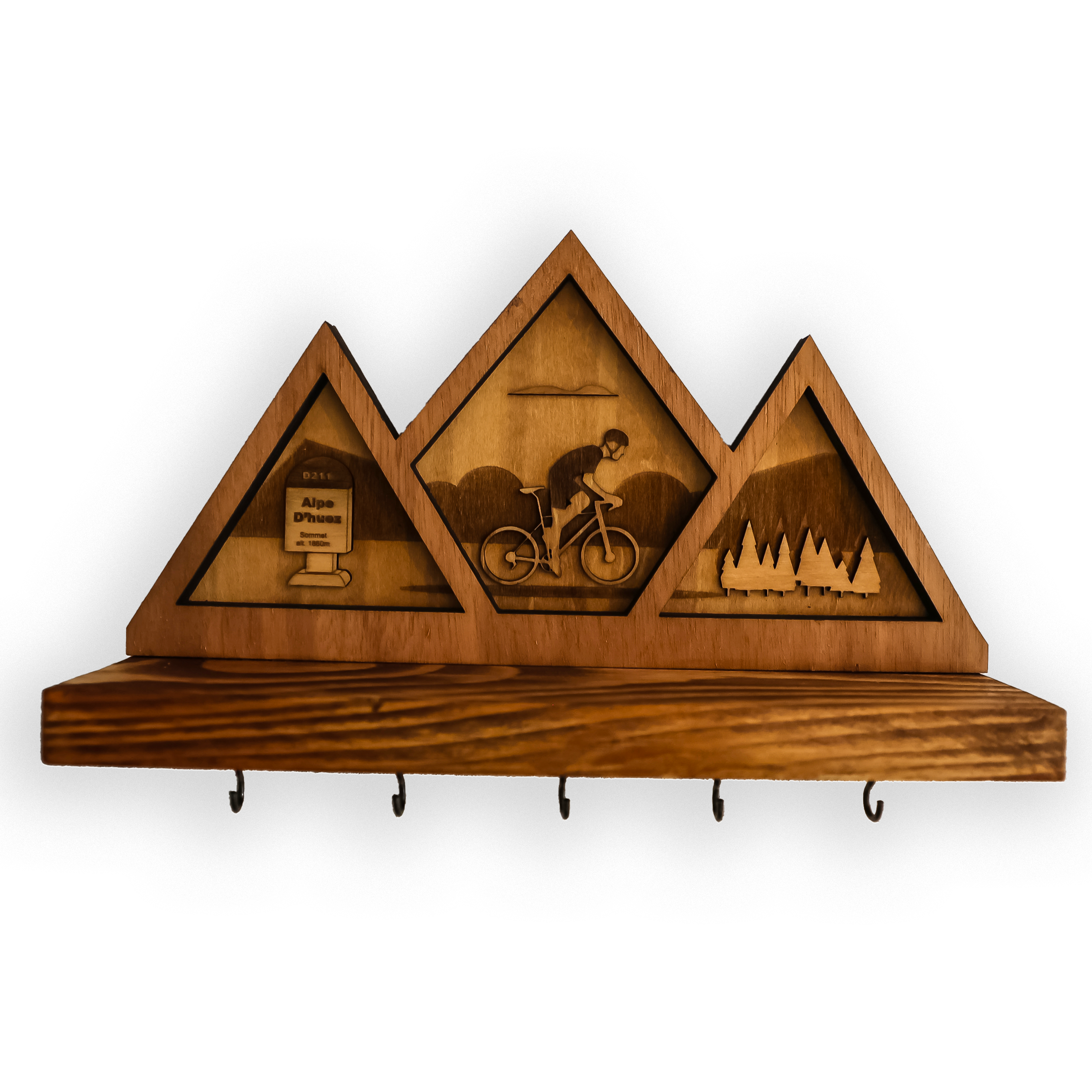 Porte-clés mural Cyclisme – Fabrication artisanale