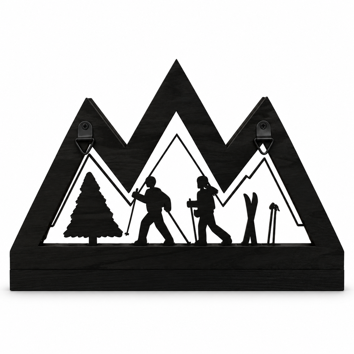 Porte-clés mural Montagne – Fabrication artisanale