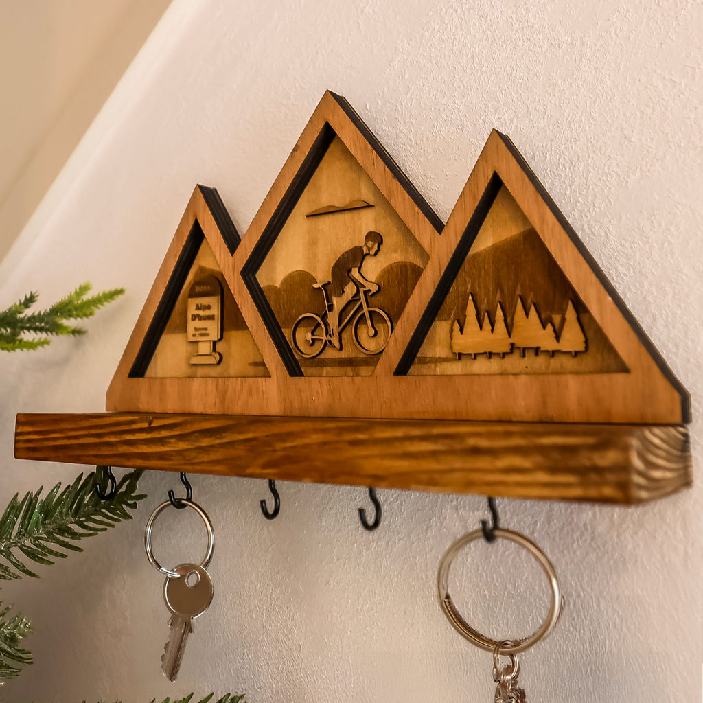 Porte-clés mural Cyclisme – Fabrication artisanale