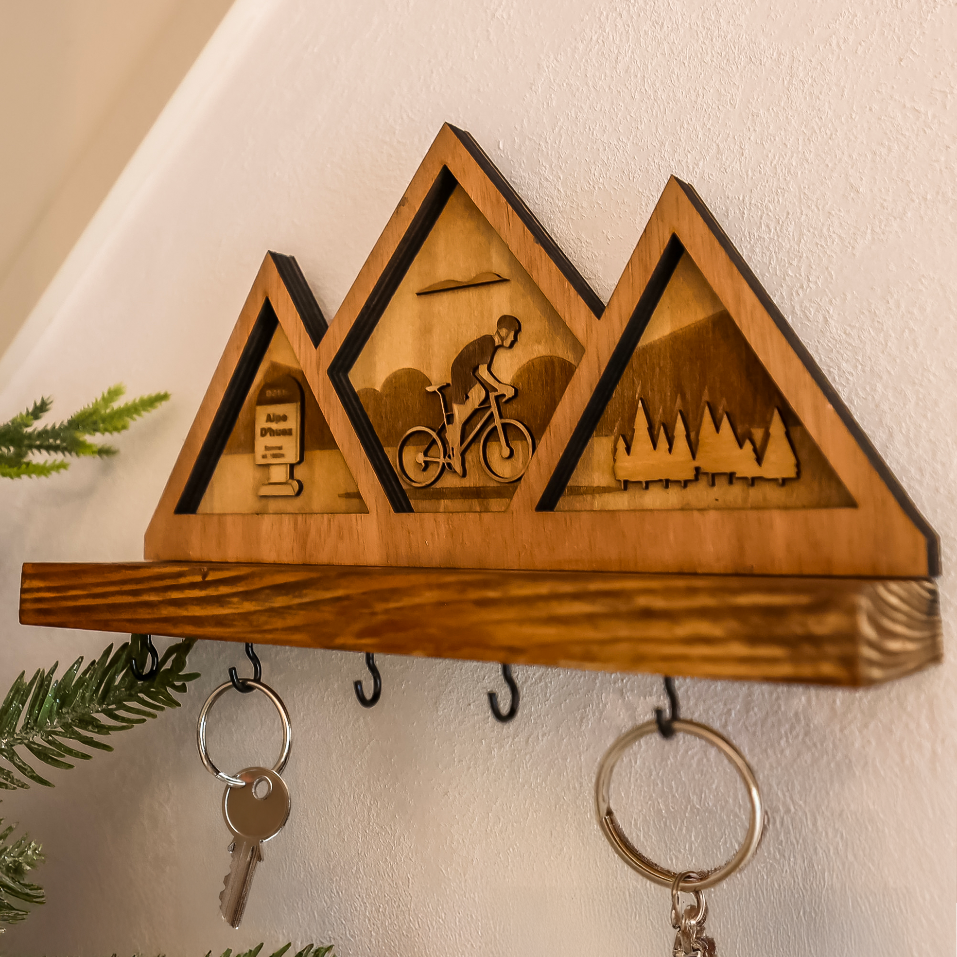 Porte-clés mural Cyclisme – Fabrication artisanale