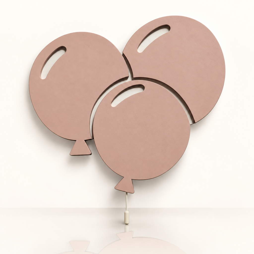 Veilleuse en bois Ballons - rose🎈