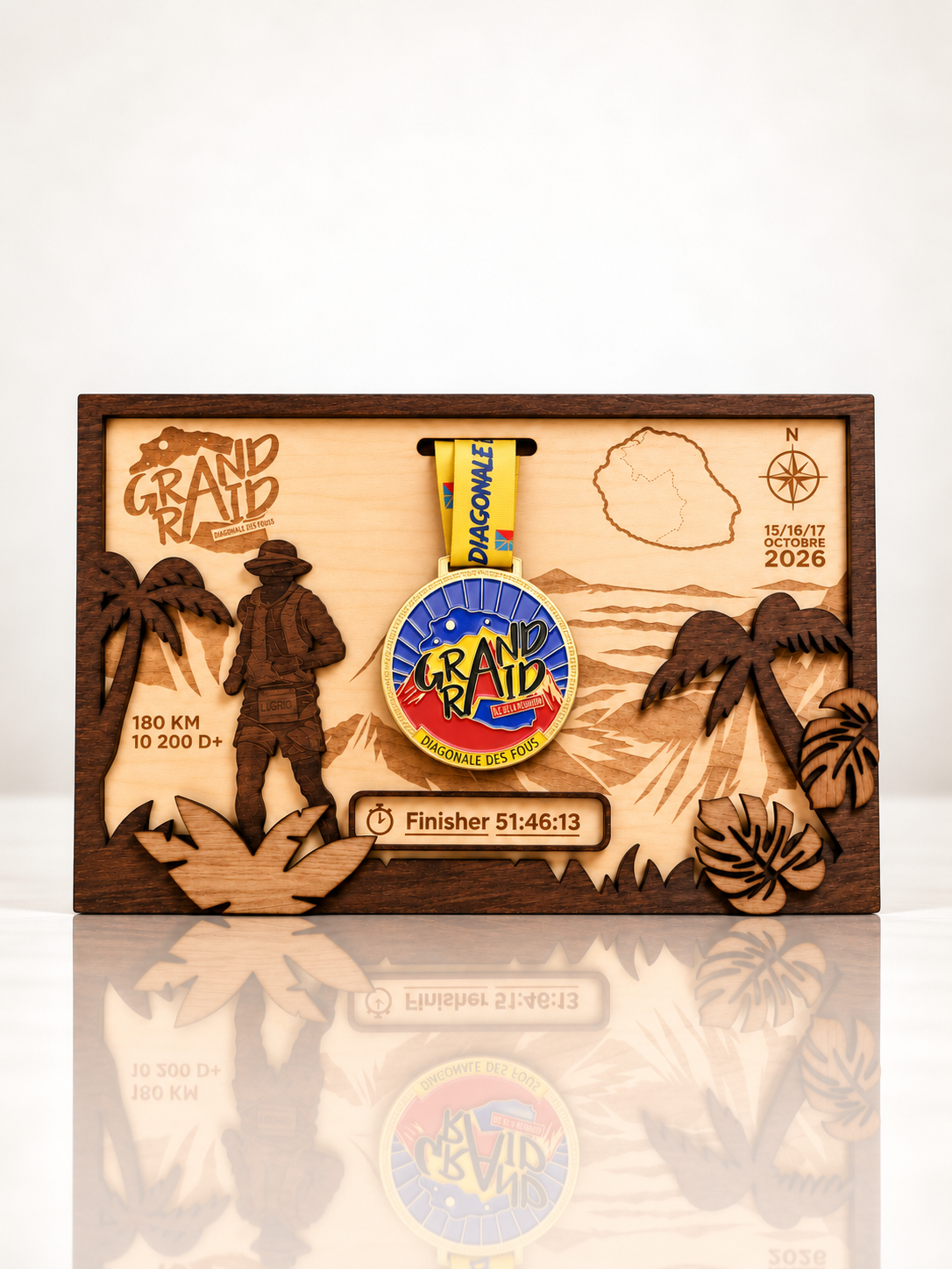 Trophée porte-médaille 100% personnalisé – Souvenir de course