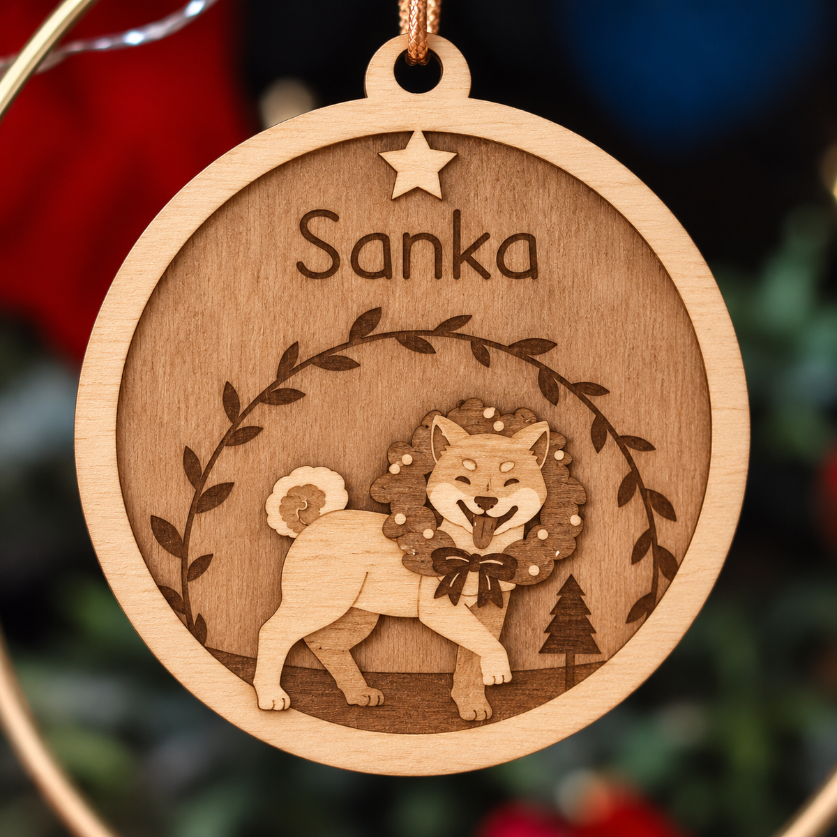 Boule de Noël 100% Personnalisée en Bois