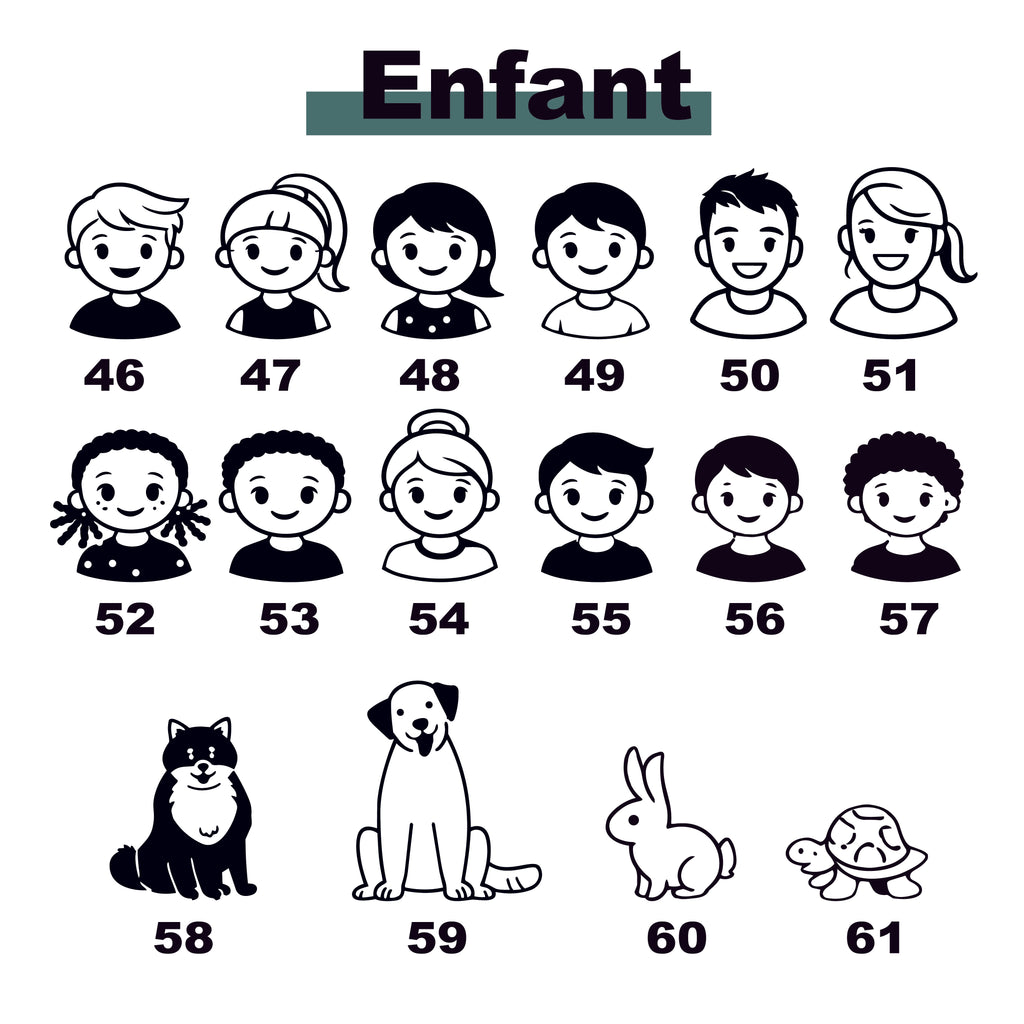 Planche à découper en bois personnalisée – Portraits de famille gravés