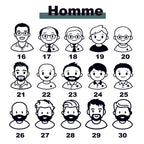 Planche à découper en bois personnalisée – Portraits de famille gravés